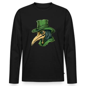 Pestdoktor Doktor Arzt - Männer Premium Bio Langarmshirt - Schwarz - Vorne - Nico (187cm)