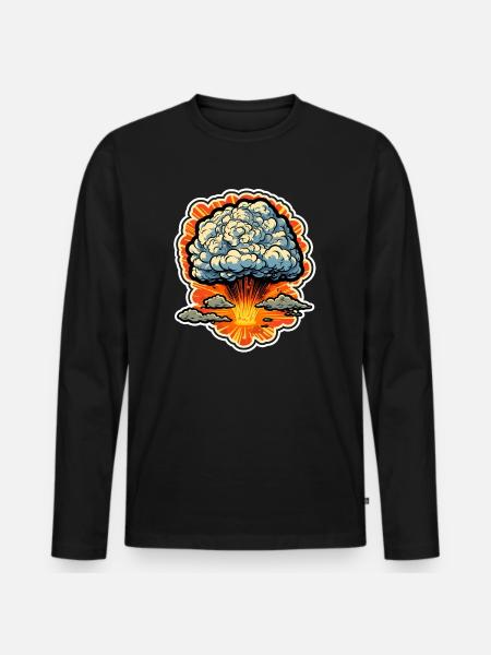 Explosion Fireworks Pyrotechnics - Men's Premium Organic Long Sleeve Shirt - black
