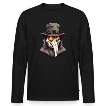 Peste Docteur Docteur Docteur - T-shirt manches longues Premium bio Homme - noir - Devant - Nico (187cm)