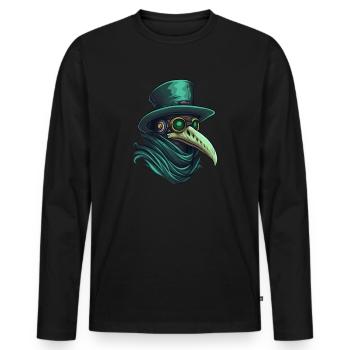 Peste Docteur Docteur Docteur - T-shirt manches longues Premium bio Homme - noir - Devant - Nico (187cm)
