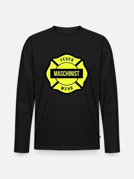 Machinist Fire Brigade - Men's Premium Organic Long Sleeve Shirt - black