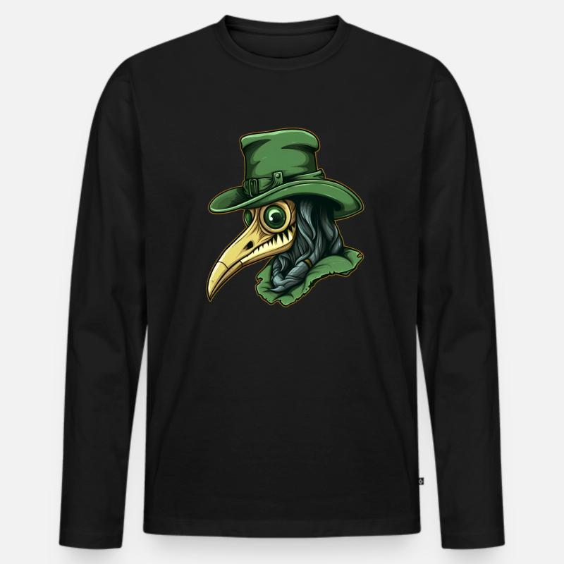 Pestdoktor Doktor Arzt - Männer Premium Bio Langarmshirt - Schwarz
