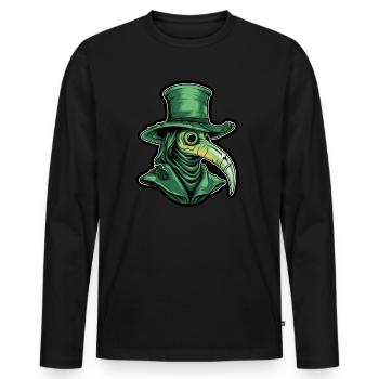 Pestdoktor Doktor Arzt - Männer Premium Bio Langarmshirt - Schwarz - Vorne - Nico (187cm)