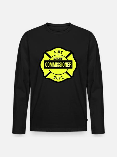 Chef adjoint du service d’incendie - T-shirt manches longues Premium bio Homme - noir
