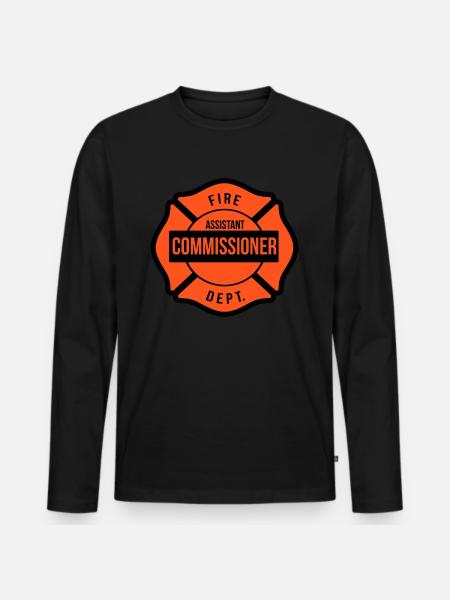 Chef adjoint du service d’incendie - T-shirt manches longues Premium bio Homme - noir