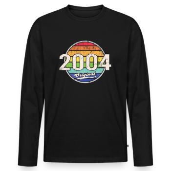 2004 Geburtstag Year Original - Männer Premium Bio Langarmshirt - Schwarz - Vorne - Nico (187cm)