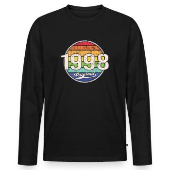 1998 Geburtstag Year Original - Männer Premium Bio Langarmshirt - Schwarz - Vorne - Nico (187cm)