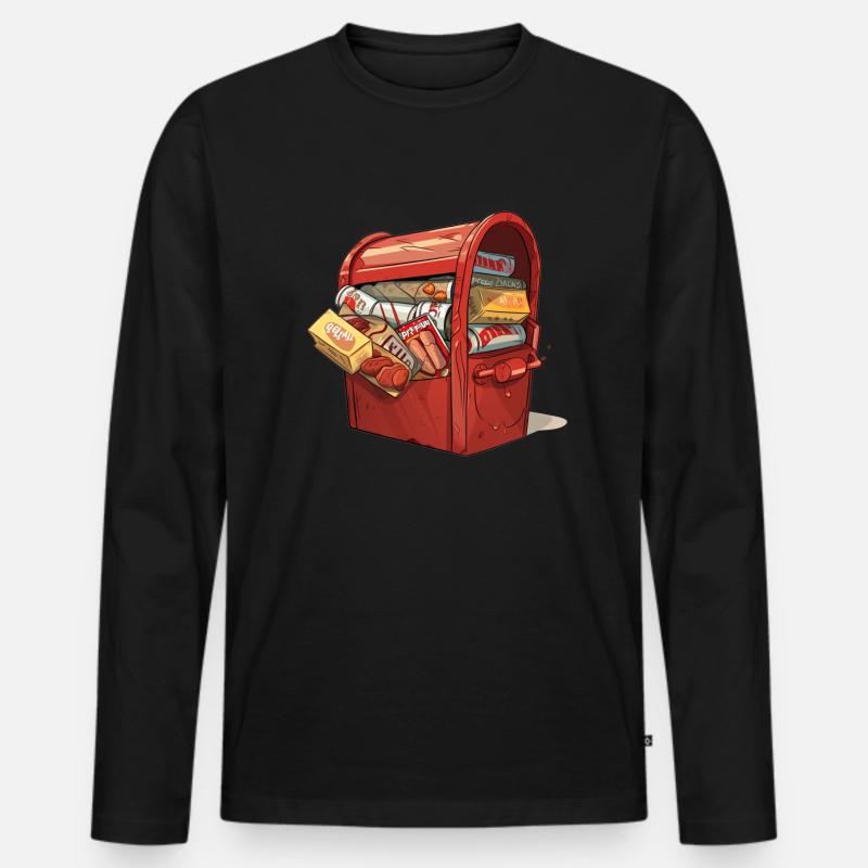 Spam Informatikwitz - Männer Premium Bio Langarmshirt - Schwarz