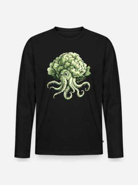 Octopus cabbage - Men's Premium Organic Long Sleeve Shirt - black