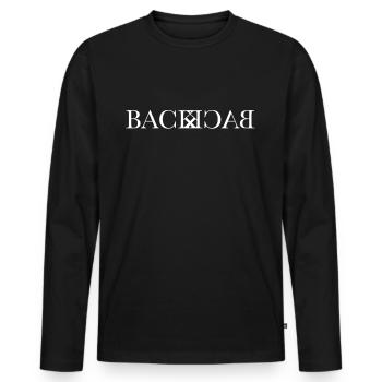 BACK KCAB - Men's Premium Organic Long Sleeve Shirt - black - Front - Nico (187cm)
