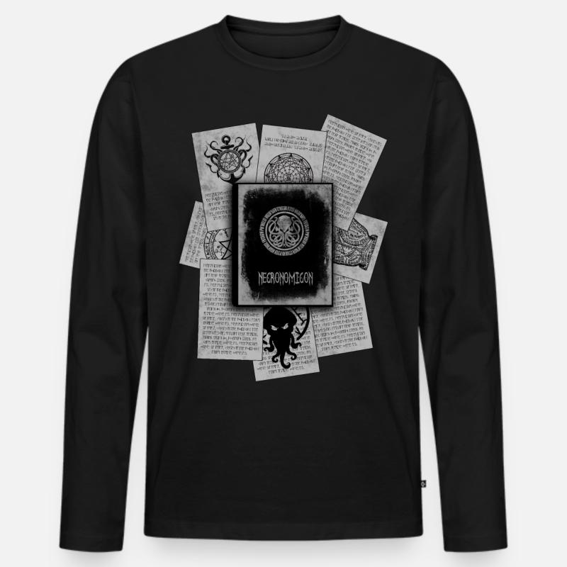 Necronomicon - Männer Premium Bio Langarmshirt - Schwarz
