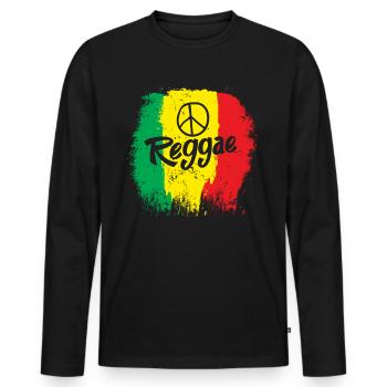 Reggae Grunge Reggaeton Reggaestyle Musik - Männer Premium Bio Langarmshirt - Schwarz - Vorne - Nico (187cm)