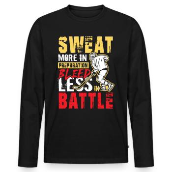 Sweat Blood Hockey sur glace Hockey sur glace Hockey sur glace Hockey sur glace - T-shirt manches longues Premium bio Homme - noir - Devant - Nico (187cm)