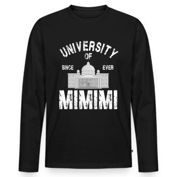 Université de Mimimi - T-shirt manches longues Premium bio Homme - noir - Devant - Nico (187cm)