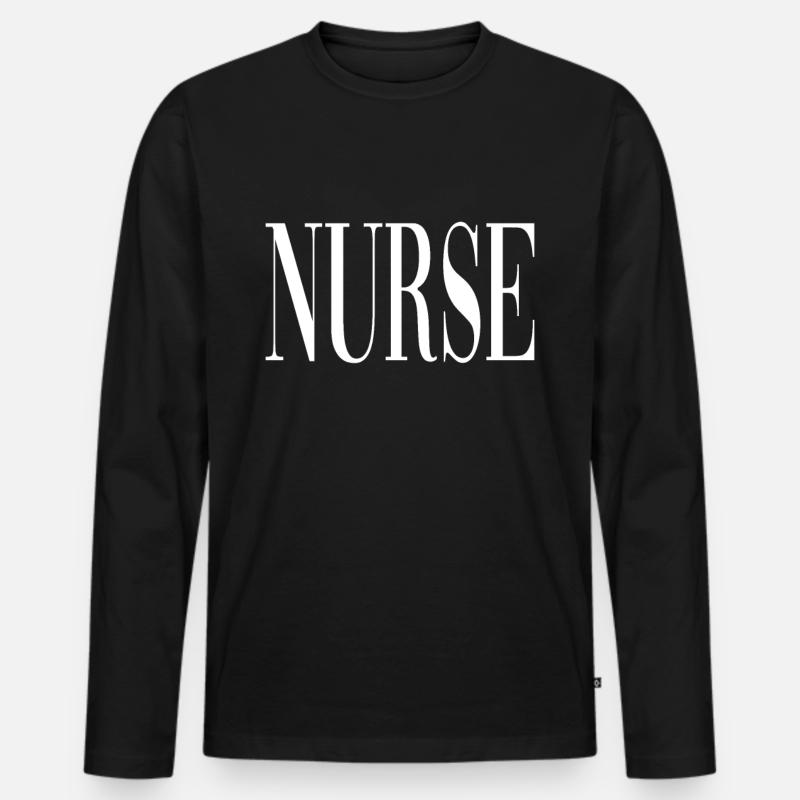Nurse Krankenschwester Krankenpflegerin - Männer Premium Bio Langarmshirt - Schwarz