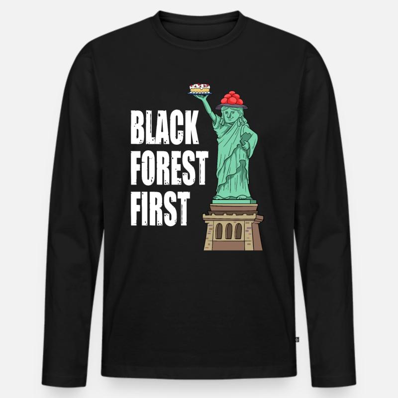 Black Forest First Design - Männer Premium Bio Langarmshirt - Schwarz