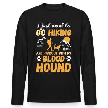 Randonnée et trekking avec Bloodhound - T-shirt manches longues Premium bio Homme - noir - Devant - Nico (187cm)