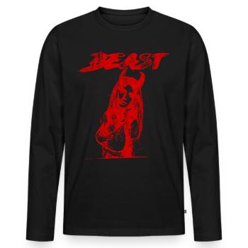 2reborn Sexy BEAST Demon girl devil 3 - Männer Premium Bio Langarmshirt - Schwarz - Vorne - Nico (187cm)