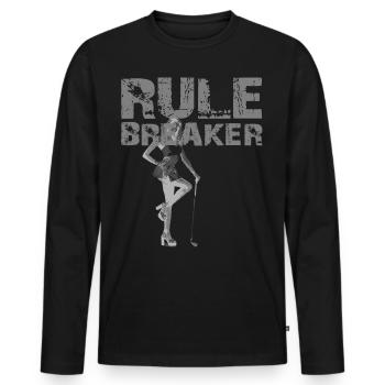 2reborn Rule Breaker Golf Girl Sport Game 3 - Männer Premium Bio Langarmshirt - Schwarz - Vorne - Nico (187cm)