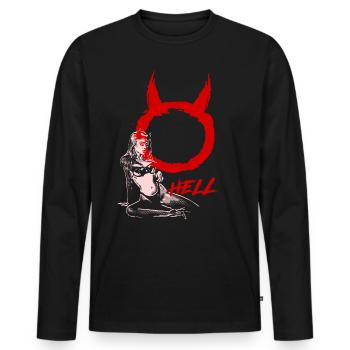 2reborn Hell Girl sexy devil demon bikini pinup 2 - Männer Premium Bio Langarmshirt - Schwarz - Vorne - Nico (187cm)