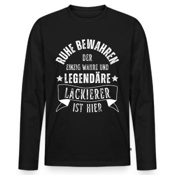 Legendärer Lackierer Beruf Fahrzeuglackierer - Männer Premium Bio Langarmshirt - Schwarz - Vorne - Nico (187cm)