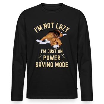 Funny Beagle saying for Beagle lovers - Men's Premium Organic Long Sleeve Shirt - black - Front - Nico (187cm)