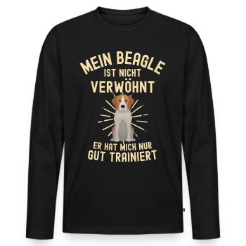 Lustiger Beagle Spruch für Beagle Liebhaber - Männer Premium Bio Langarmshirt - Schwarz - Vorne - Nico (187cm)