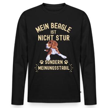 Lustiger Beagle Spruch für Beagle Liebhaber - Männer Premium Bio Langarmshirt - Schwarz - Vorne - Nico (187cm)