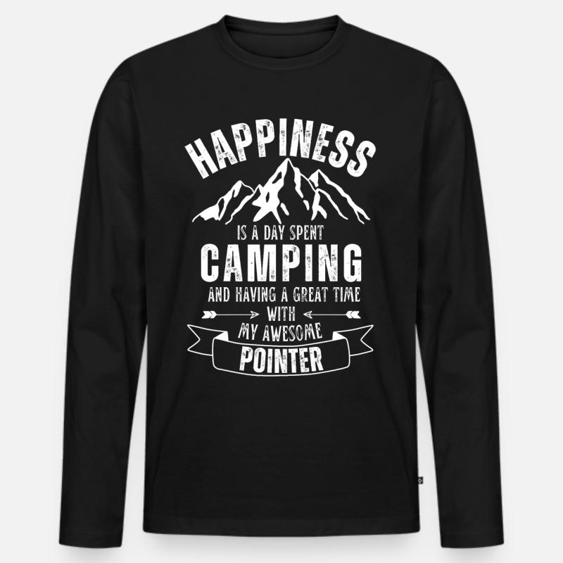 Camping et Pointer - T-shirt manches longues Premium bio Homme - noir