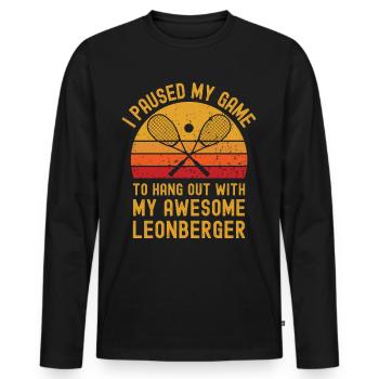 Squash and Leonberger - Men's Premium Organic Long Sleeve Shirt - black - Front - Nico (187cm)