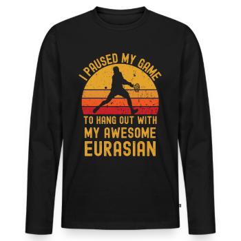 Tennis and Eurasians - Men's Premium Organic Long Sleeve Shirt - black - Front - Nico (187cm)