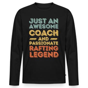 Trainer Rafting retro - Men's Premium Organic Long Sleeve Shirt - black - Front - Nico (187cm)