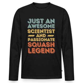 Scientifique Squash rétro - T-shirt manches longues Premium bio Homme - noir - Devant - Nico (187cm)