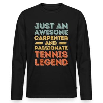 Zimmermann Tennis rétro - T-shirt manches longues Premium bio Homme - noir - Devant - Nico (187cm)