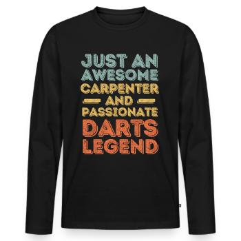 Zimmermann Darts retro - Men's Premium Organic Long Sleeve Shirt - black - Front - Nico (187cm)