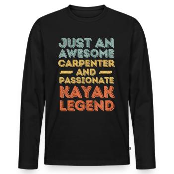 Zimmermann Kayak retro - Men's Premium Organic Long Sleeve Shirt - black - Front - Nico (187cm)