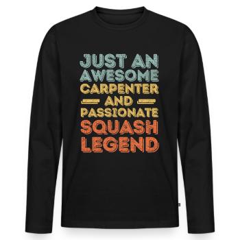 Zimmermann Squash retro - Men's Premium Organic Long Sleeve Shirt - black - Front - Nico (187cm)
