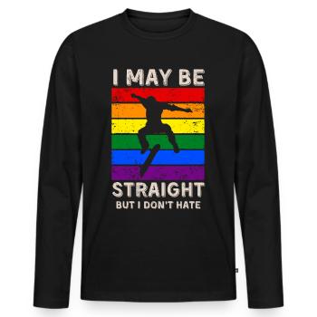 Skateboard LGBT Rights - Men's Premium Organic Long Sleeve Shirt - black - Front - Nico (187cm)