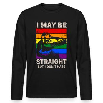Welding LGBT Rights - Men's Premium Organic Long Sleeve Shirt - black - Front - Nico (187cm)