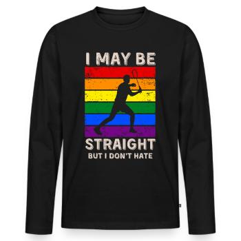 Badminton LGBT Rights - Men's Premium Organic Long Sleeve Shirt - black - Front - Nico (187cm)