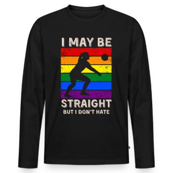Volleyball LGBT Rights - Men's Premium Organic Long Sleeve Shirt - black - Front - Nico (187cm)