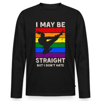 Taekwondo LGBT Rights - Men's Premium Organic Long Sleeve Shirt - black - Front - Nico (187cm)
