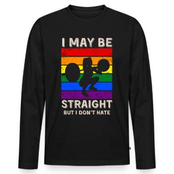 Weightlifting LGBT Rights - Men's Premium Organic Long Sleeve Shirt - black - Front - Nico (187cm)