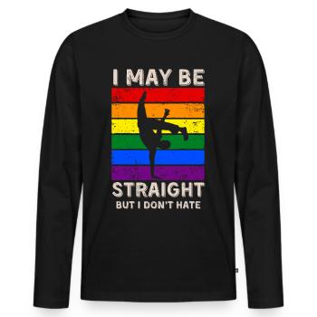 Capoeira LGBT Rights - Men's Premium Organic Long Sleeve Shirt - black - Front - Nico (187cm)