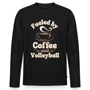 Coffee Volleyball lover - Men's Premium Organic Long Sleeve Shirt - black - Front - Nico (187cm)