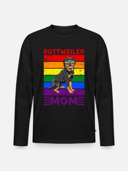 Rottweiler Mom LGBTQ - Men's Premium Organic Long Sleeve Shirt - black