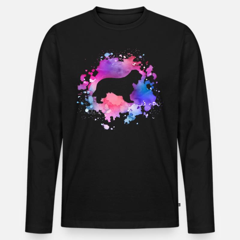Cocker-Spaniel-Hundeliebhaber - Männer Premium Bio Langarmshirt - Schwarz
