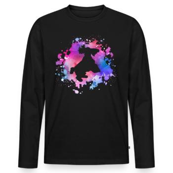Cocker-spaniel dog lover - Men's Premium Organic Long Sleeve Shirt - black - Front - Nico (187cm)