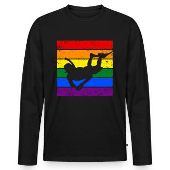 Schnorcheln LGBTQ - Männer Premium Bio Langarmshirt - Schwarz - Vorne - Nico (187cm)
