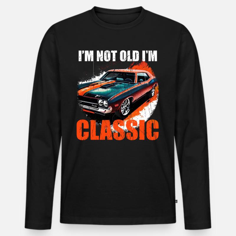 Ich bin nicht alt, ich binein klassiker - Männer Premium Bio Langarmshirt - Schwarz